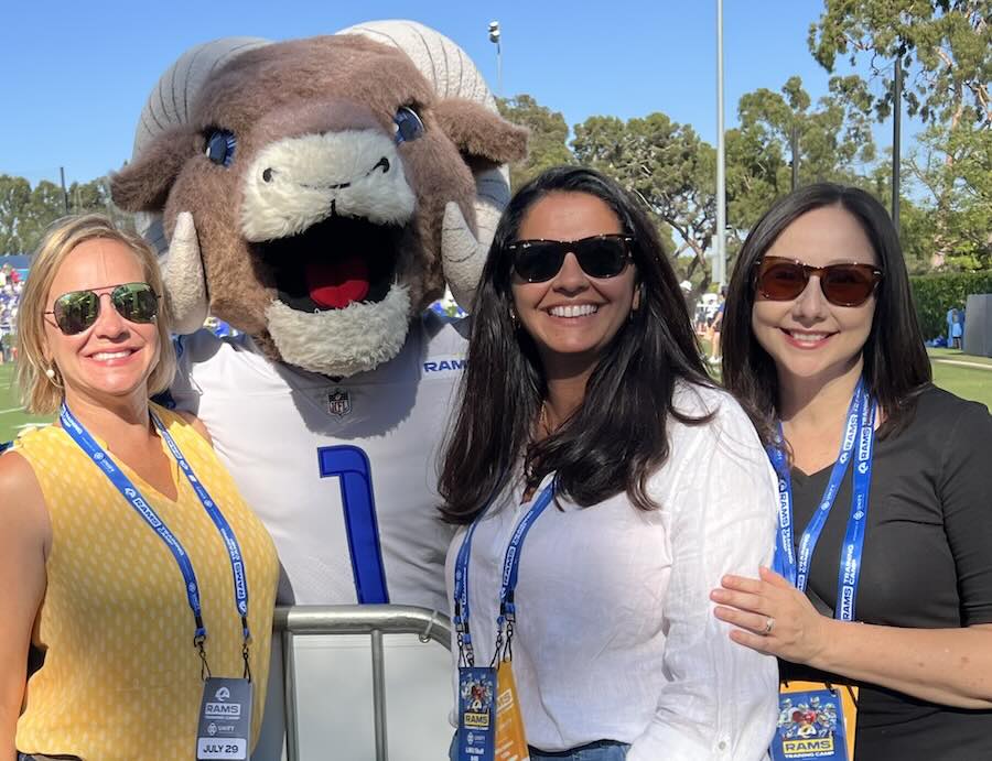 External Relations team with Councilmember Traci Park and Rams Mascot