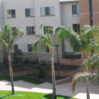 Exterior shot of Leavey 6 Apartments